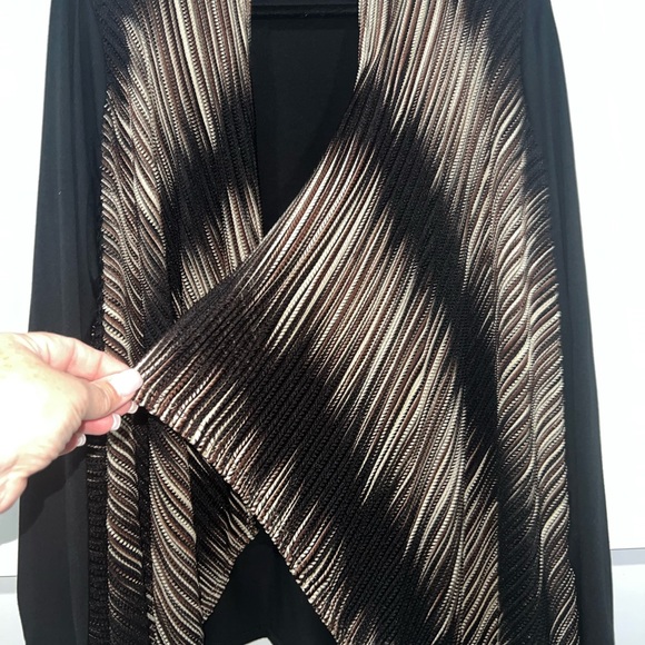 Casual Express multi color open front long sleeve sweater - Picture 5 of 7